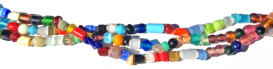 Vintage glass Mardi Gras beads