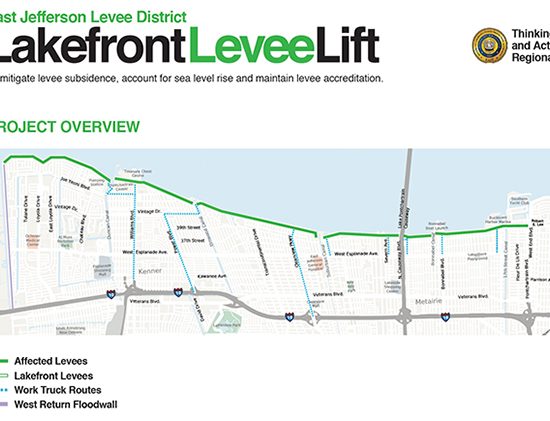 East Jefferson Levee District Map Graphic