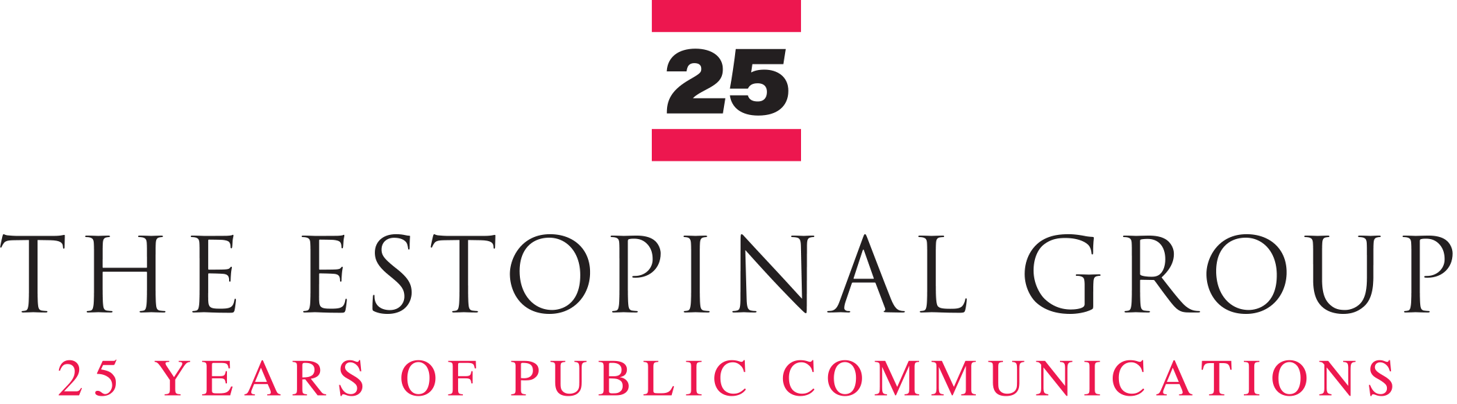 Logo: The Estopinal Group 25 years of public communications