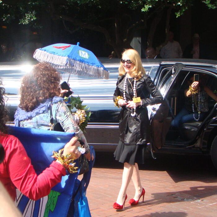 Muses-Patricia-Clarkson-1 Actress Patricia Clarkson arrives at a Krewe of Muses news conference to inaugurate her as the 2012 Honorary EveryMuse.