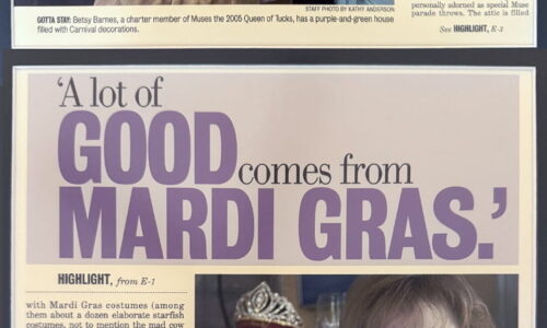 The Times-Picayune news article about the Krewe of Muses.